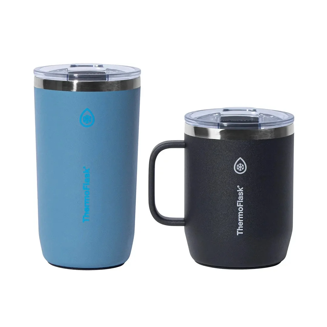Thermoflask Stainless Steel Insulated Coffee Mug Set, 2-pack