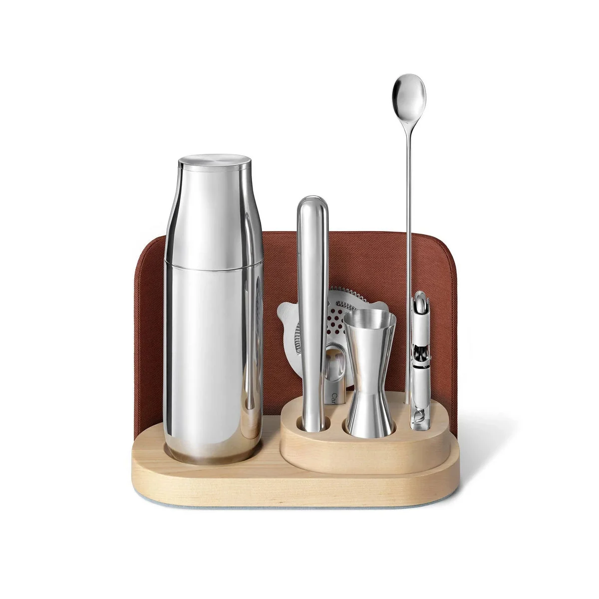 Caraway Home 9pc Bar Set with Storage - Manhattan Red