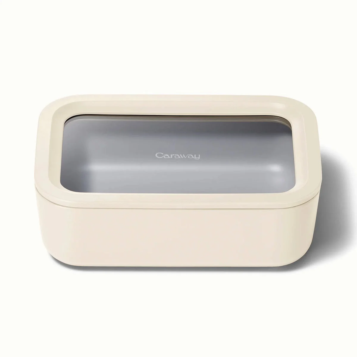 Caraway Medium Ceramic Coated Glass Food Storage Container - Cream