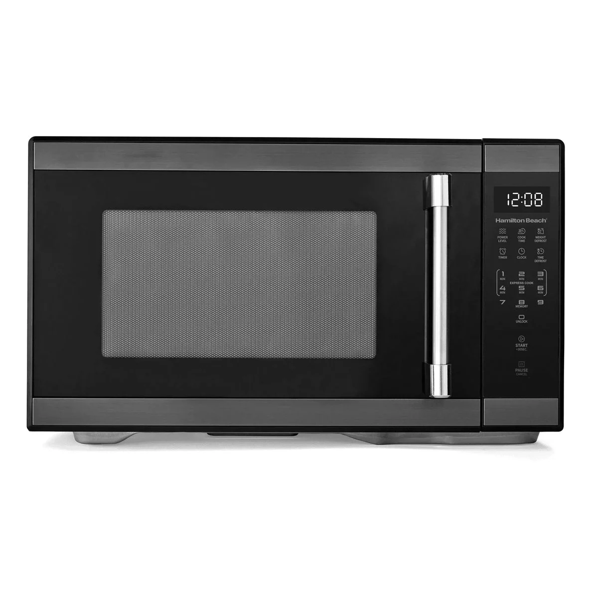 Hamilton Beach 1.1 cu ft Countertop Microwave Oven in Black Stainless Steel