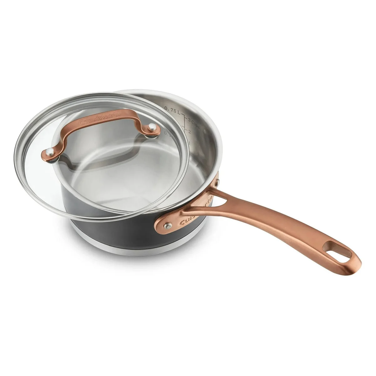 Cuisinart 1 Quart Stainless Steel Saucepan - Matte Black