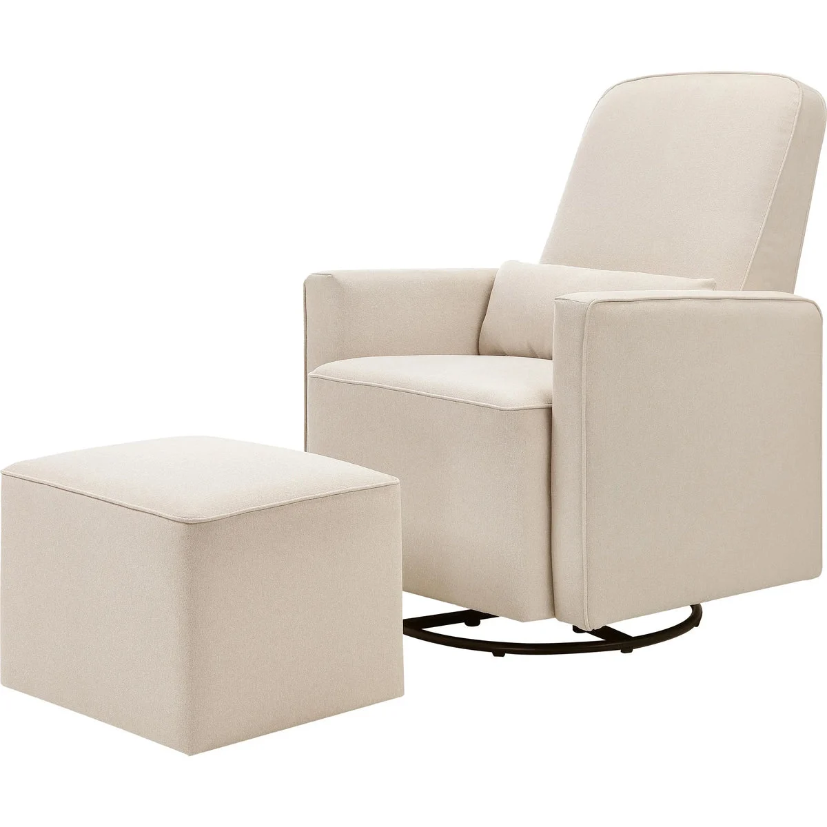 Davinci Olive Glider and Ottoman - Cream