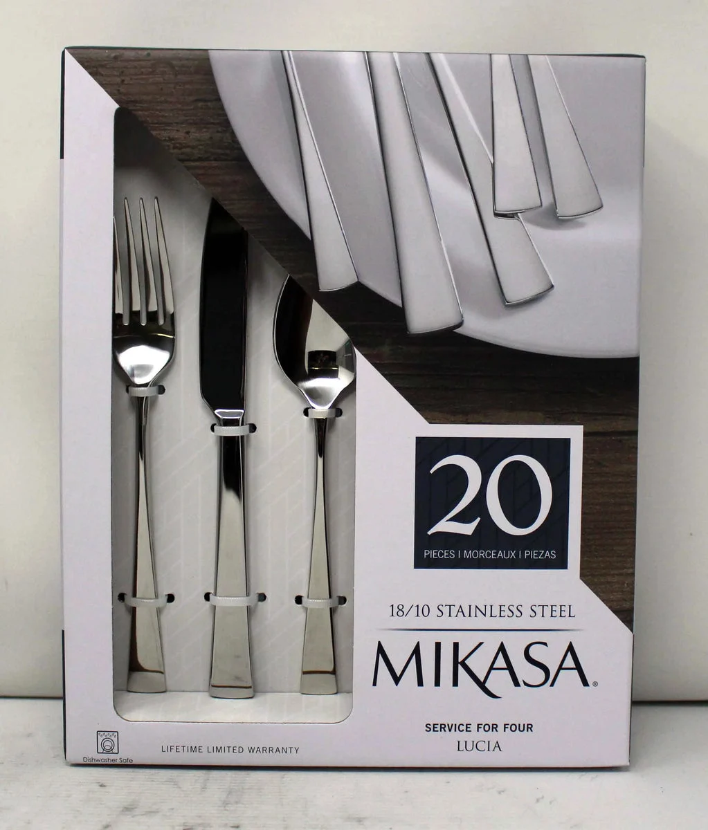 Ikasa Mikasa 20-Piece Lucia Stainless Steel Flatware Set