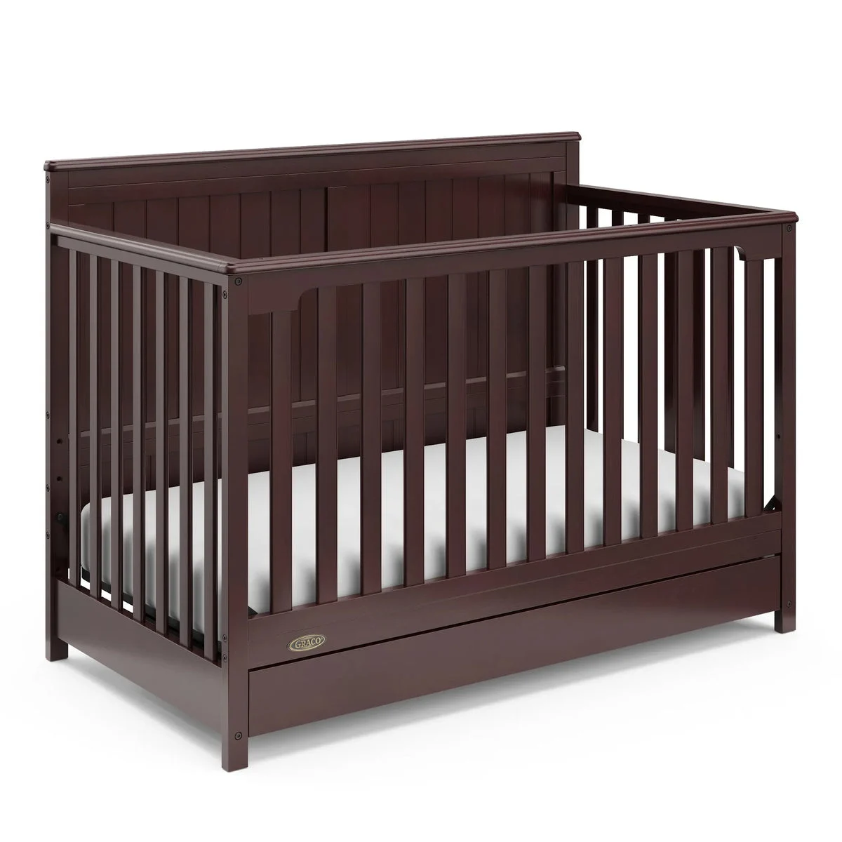 Graco 5-in-1 Convertible Crib with Drawer - Brown