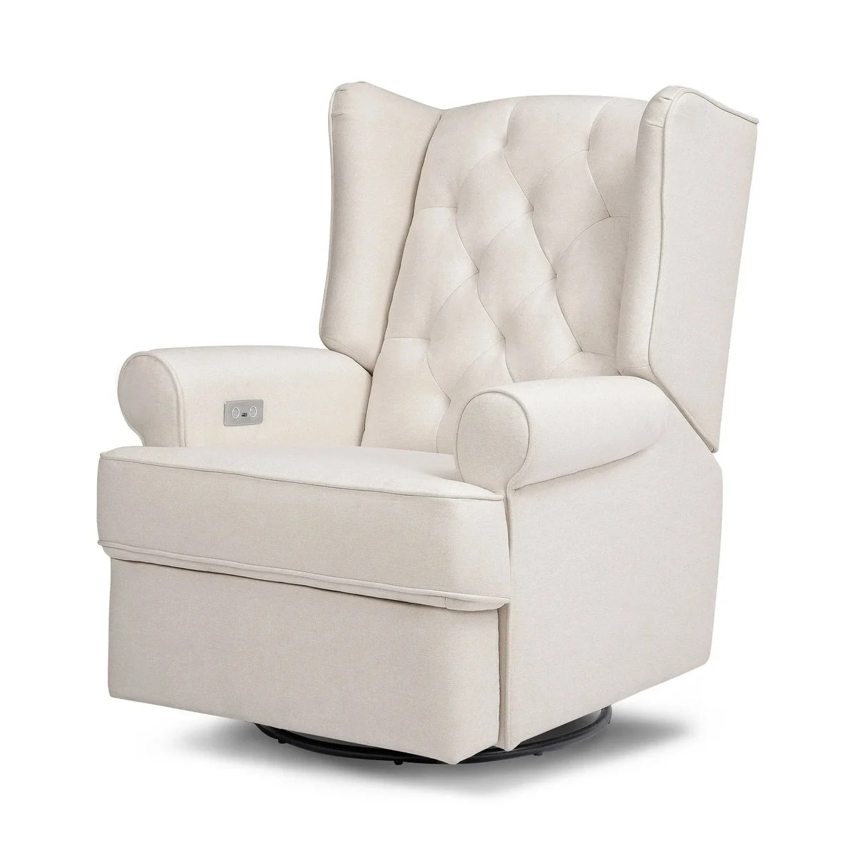 Namesake Harbour Electronic Recliner and Swivel Glider with USB Port - Performance Cream Eco-Weave