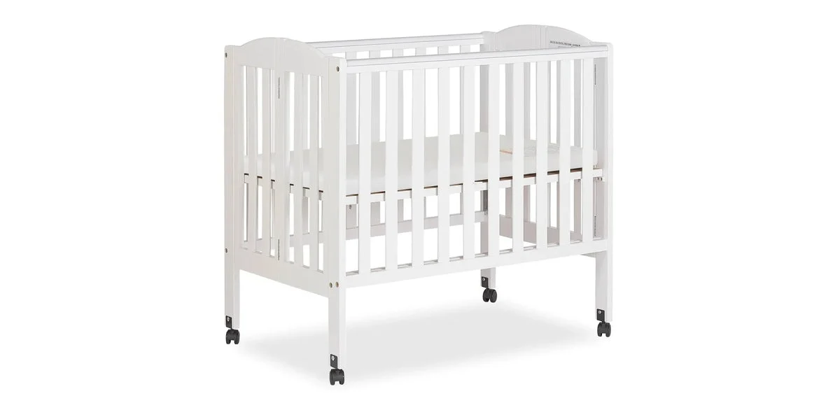 Dream On Me 2-in-1 Portable Folding Stationary Side Crib - White (See Description)