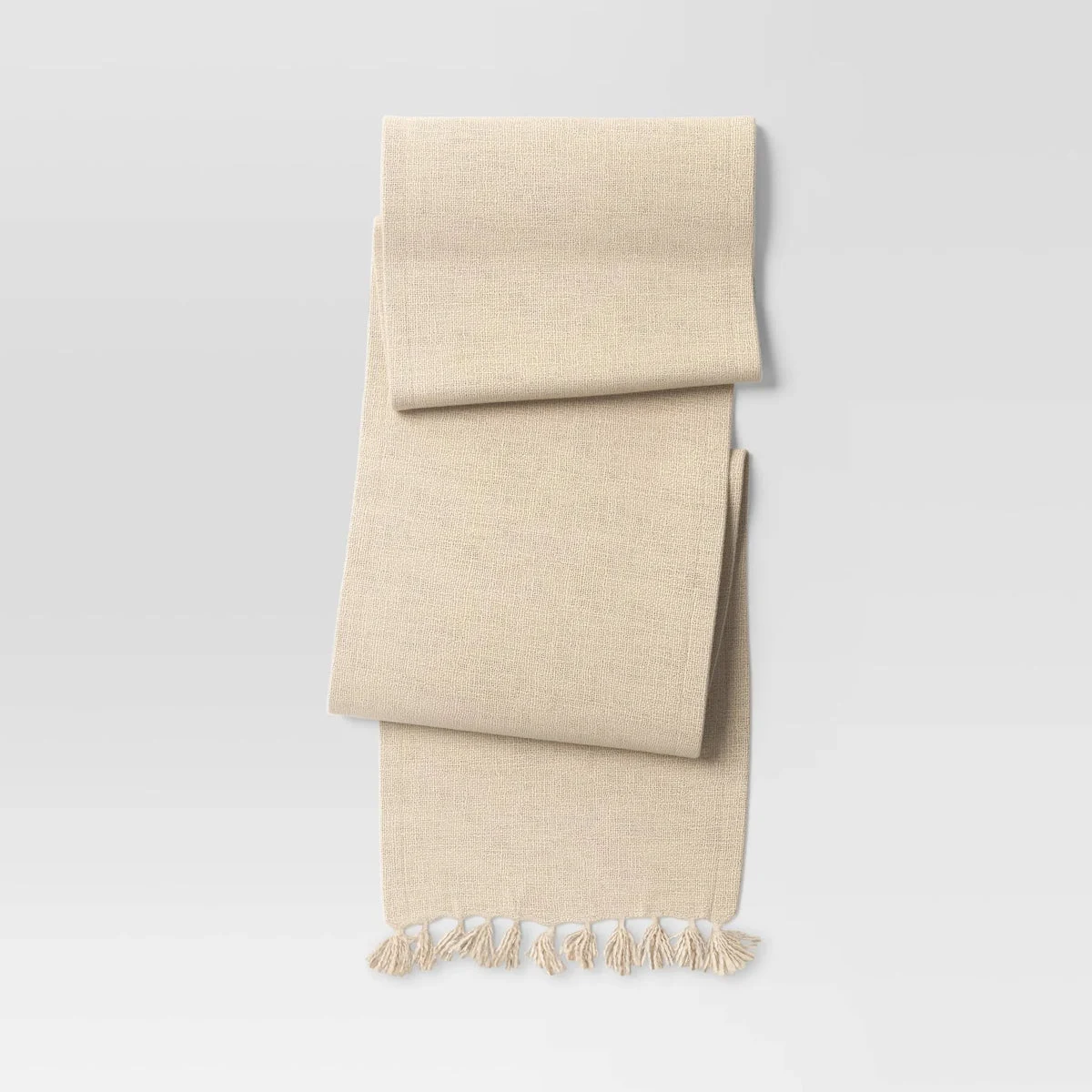 Threshold Cotton Textured Table Runner - Khaki