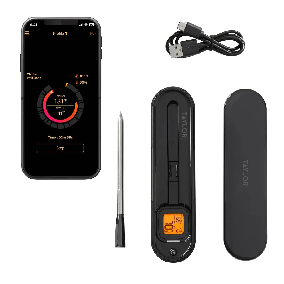 Taylor Bluetooth App Wireless Digital Cooking Kitchen Meat Thermometer (See Description)