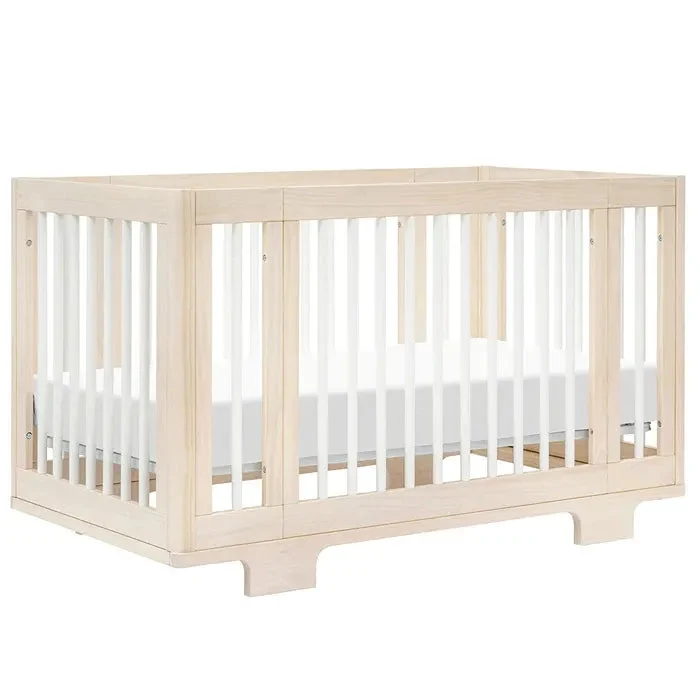 Babyletto Yuzu 8-in-1 Crib with All-Stages Conversion Kits - Washed Natural with White