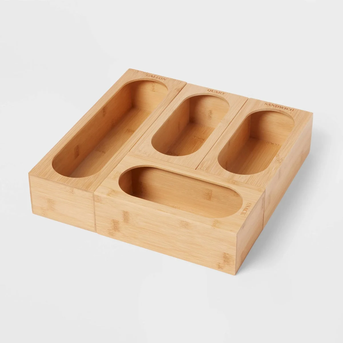 Brightroom Food Storage Bag Organizer - Bamboo