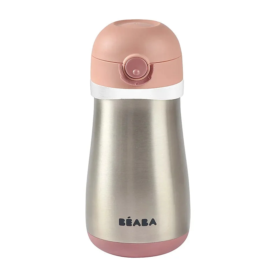Beaba Kids Stainless Steel Water Bottle - Rose