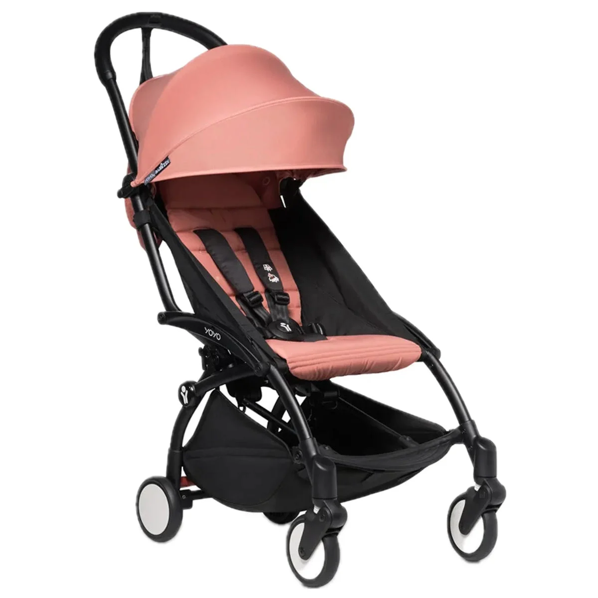 Stokke YOYO2 Stroller Bundle - Black Frame with Ginger Seat Pack