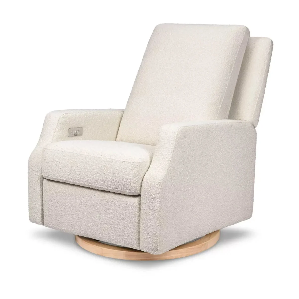 Namesake Electronic Swivel Glider Recliner - Ivory Boucle