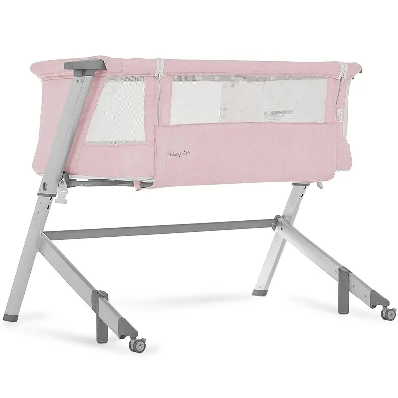 Dream On Me Skylar Bassinet and Beside Sleeper in Pink