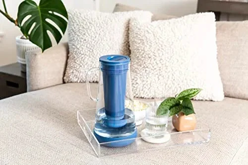 Lifestraw 7-Cup Home Glass Pitcher - Stormy Blue