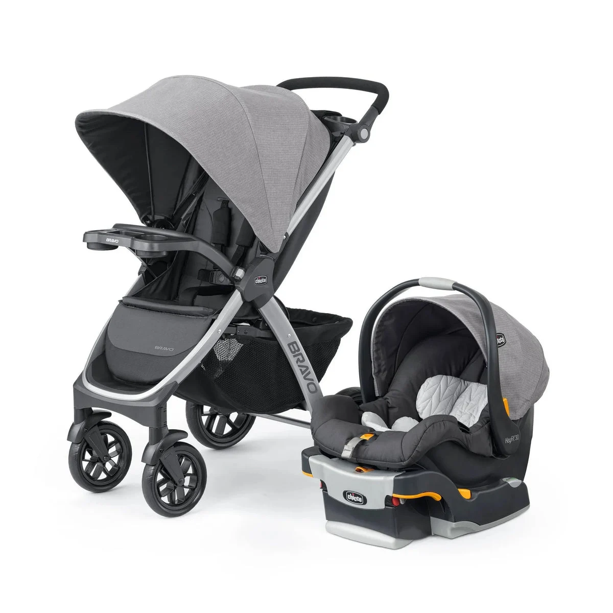 Chicco Bravo 3-in-1 Quick Fold Travel System - Parker (See Description)