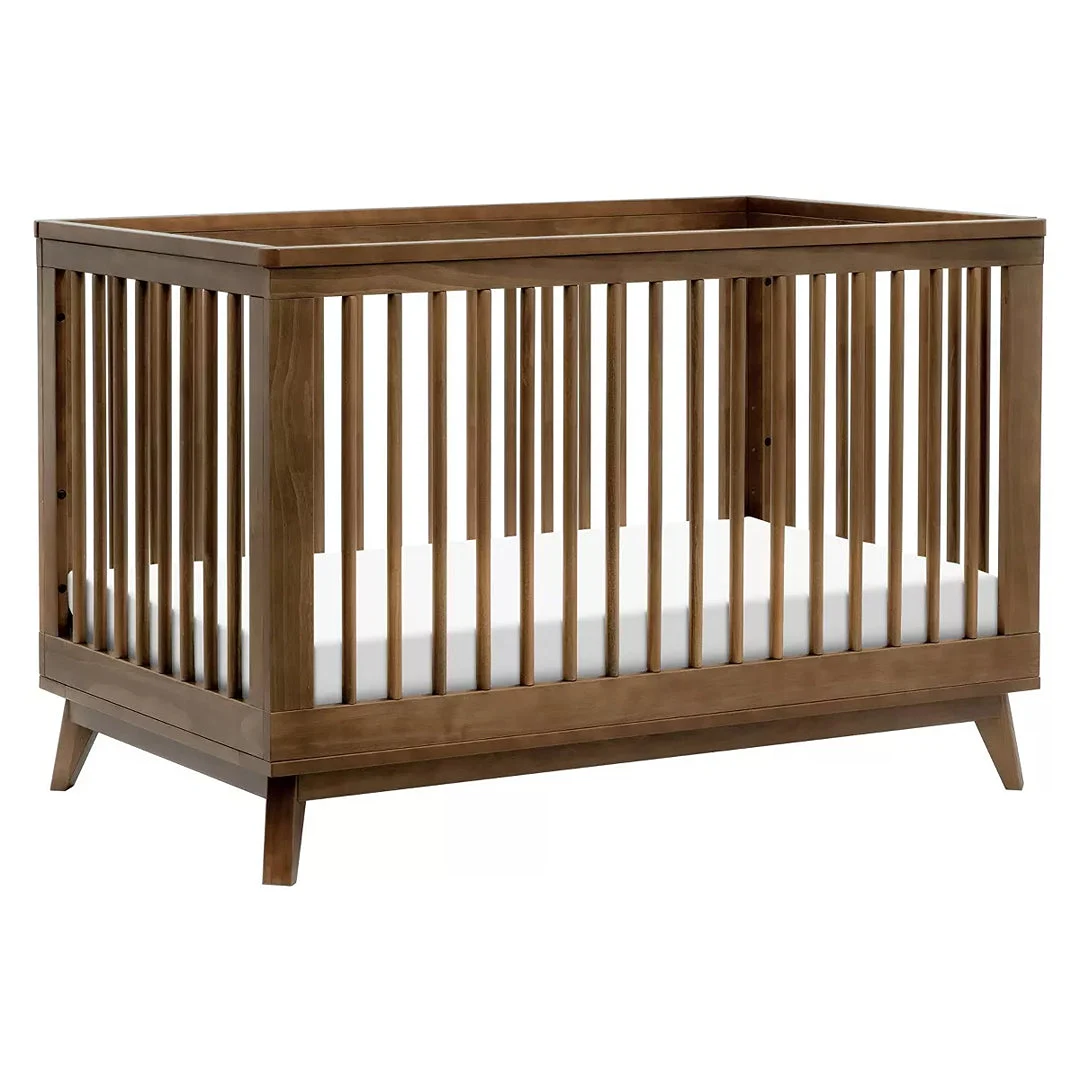 Babyletto Scoot 3-in-1 Convertible Crib with Toddler Rail - Natural Walnut