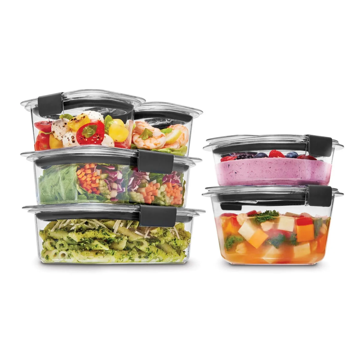 Rubbermaid 12-Piece Round and Rectangle Food Storage Container Set