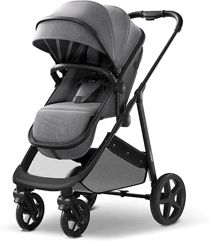 Mompush Wiz Pro 2-in-1 Baby Stroller with Bassinet Mode - Grey