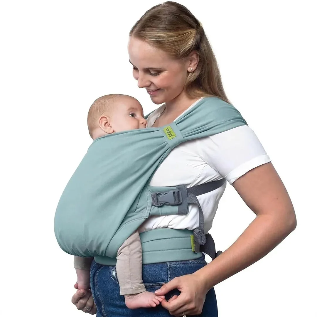 Boba Bliss Pre-Wrapped Baby Carrier with Buckle - Sea Mist