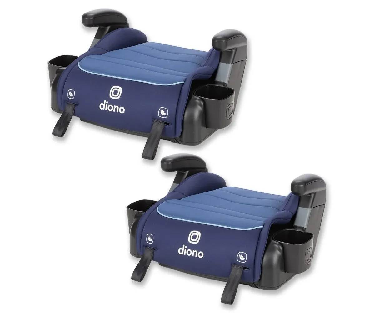 Diono Toddler Connect3 Rxt Backless Booster, Slim Fit 3-Across - Blue Surge
