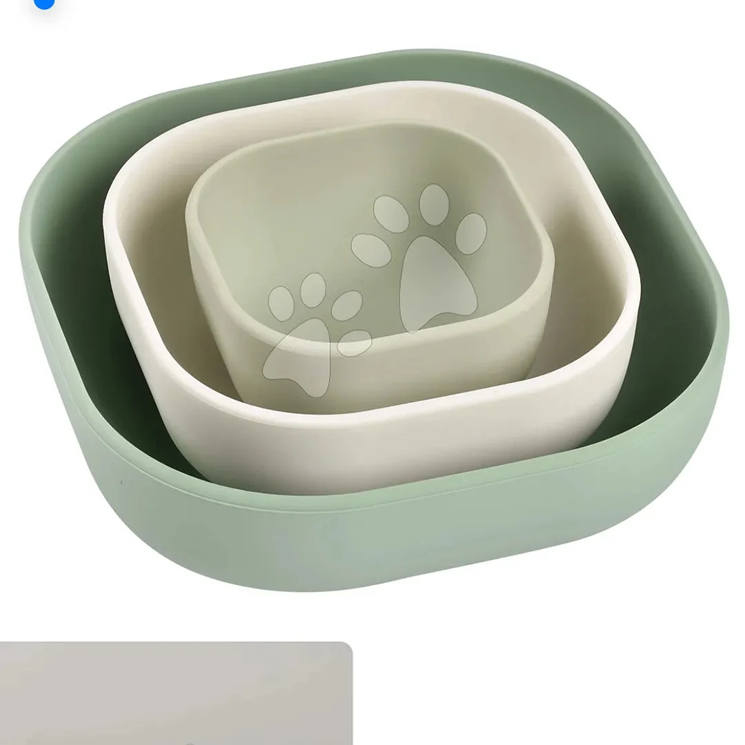 Beaba Silicone Nesting Bowl Set - Green