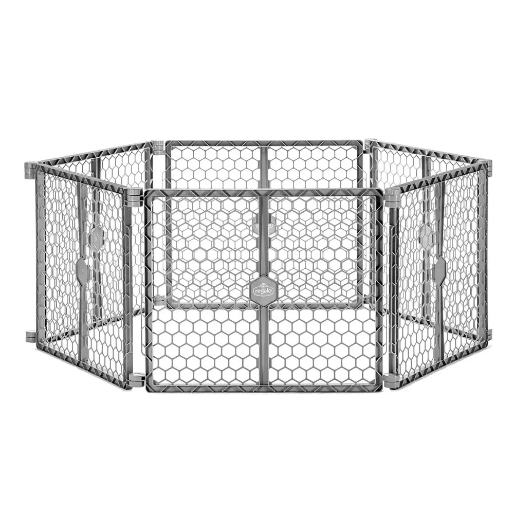 Regalo 2-in-1 Super Wide Baby Gate and Play Yard, Ages 6 to 24 Months, 192 Inch