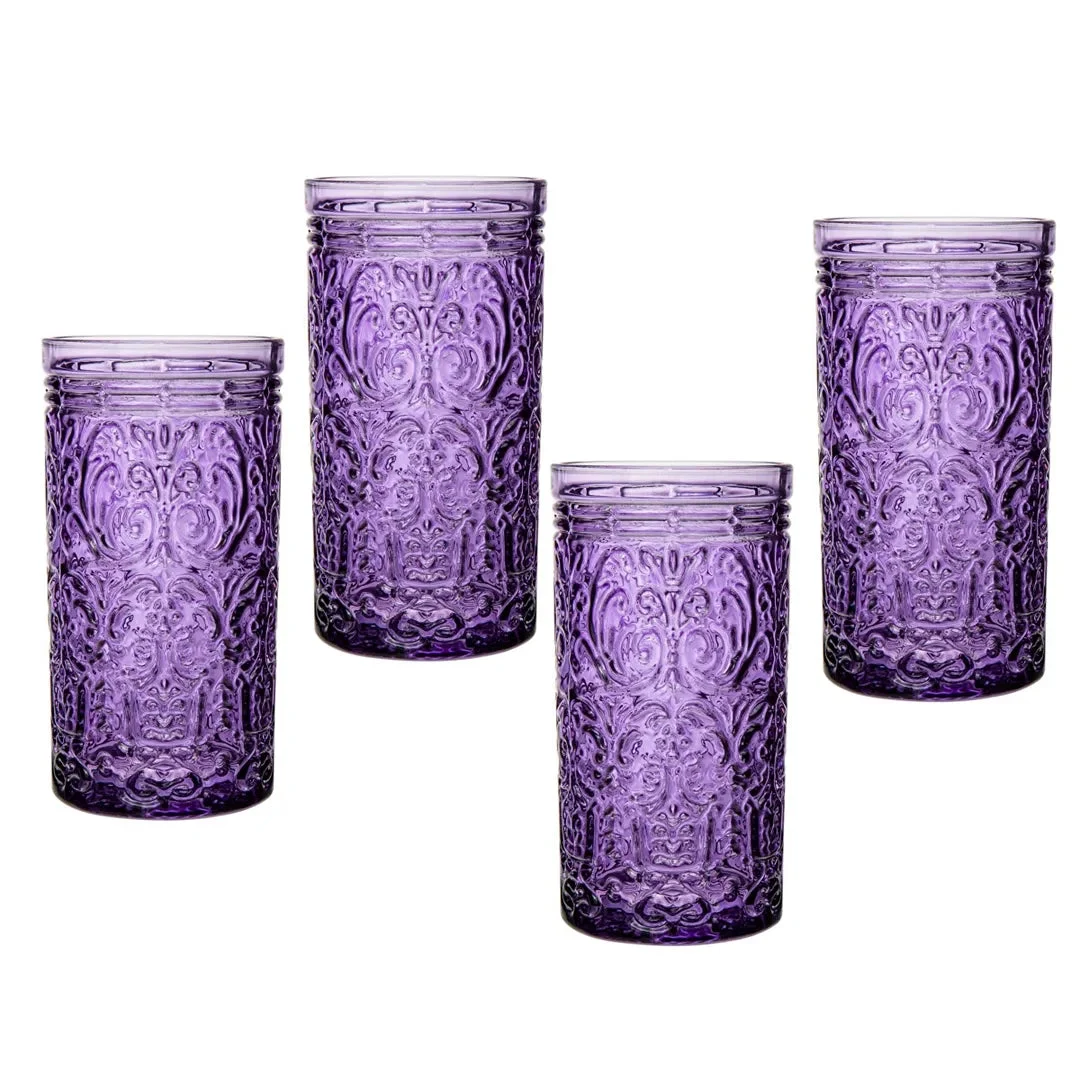 Godinger Silver 14oz 4pk Crystal Jax Highball Glasses - Purple