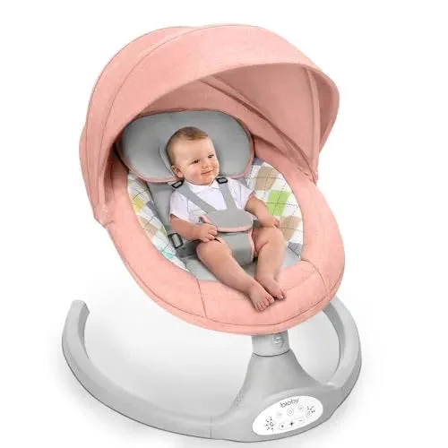 Bioby Baby Swing for Infants with 5 Natural Sway Speeds - Pink