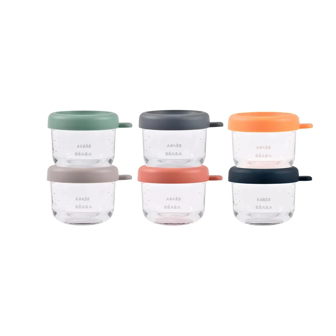 Beaba 5 Oz Glass Baby Food Jars - Pack of 6