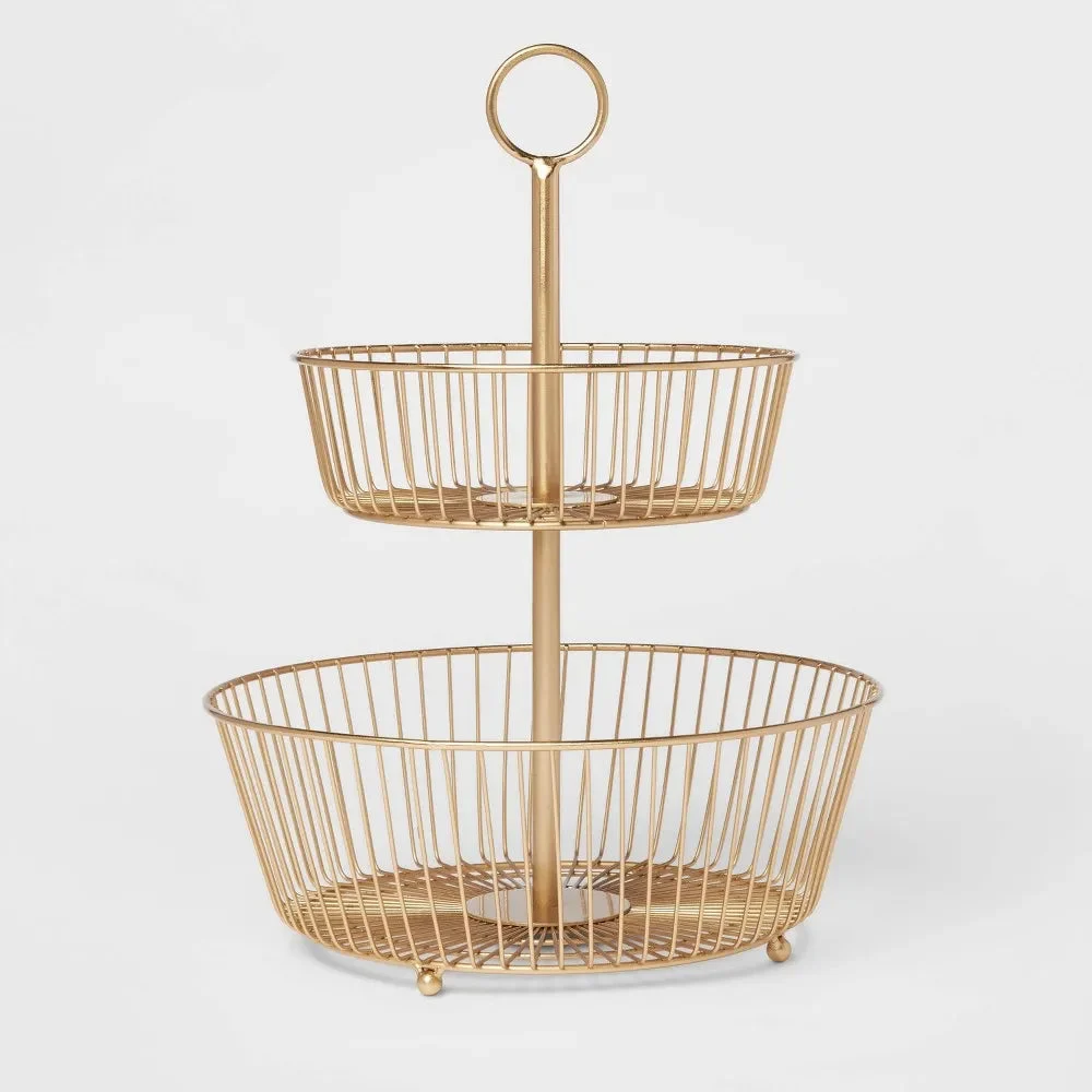 Threshold Metal Wire Fruit Basket - Gold