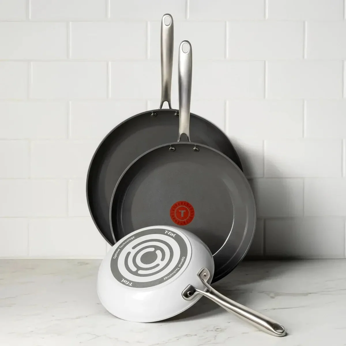 T-Fal Ceramic Non-Stick Frypan Set, 3-piece