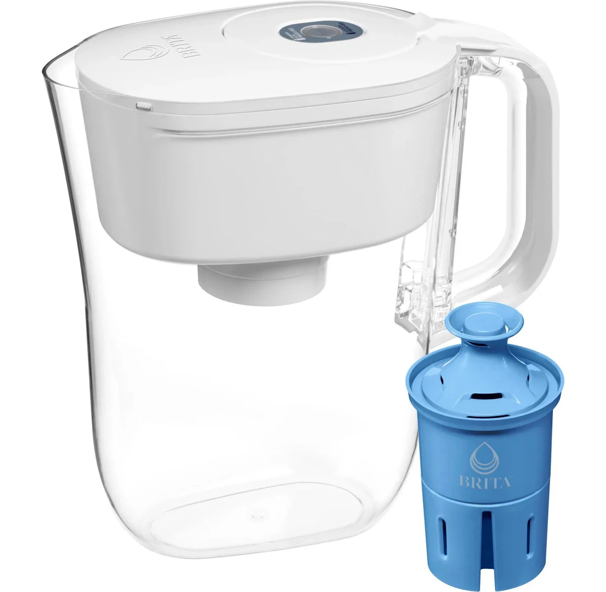Brita Water Pitcher Dispenser with Elite Water Filter - White