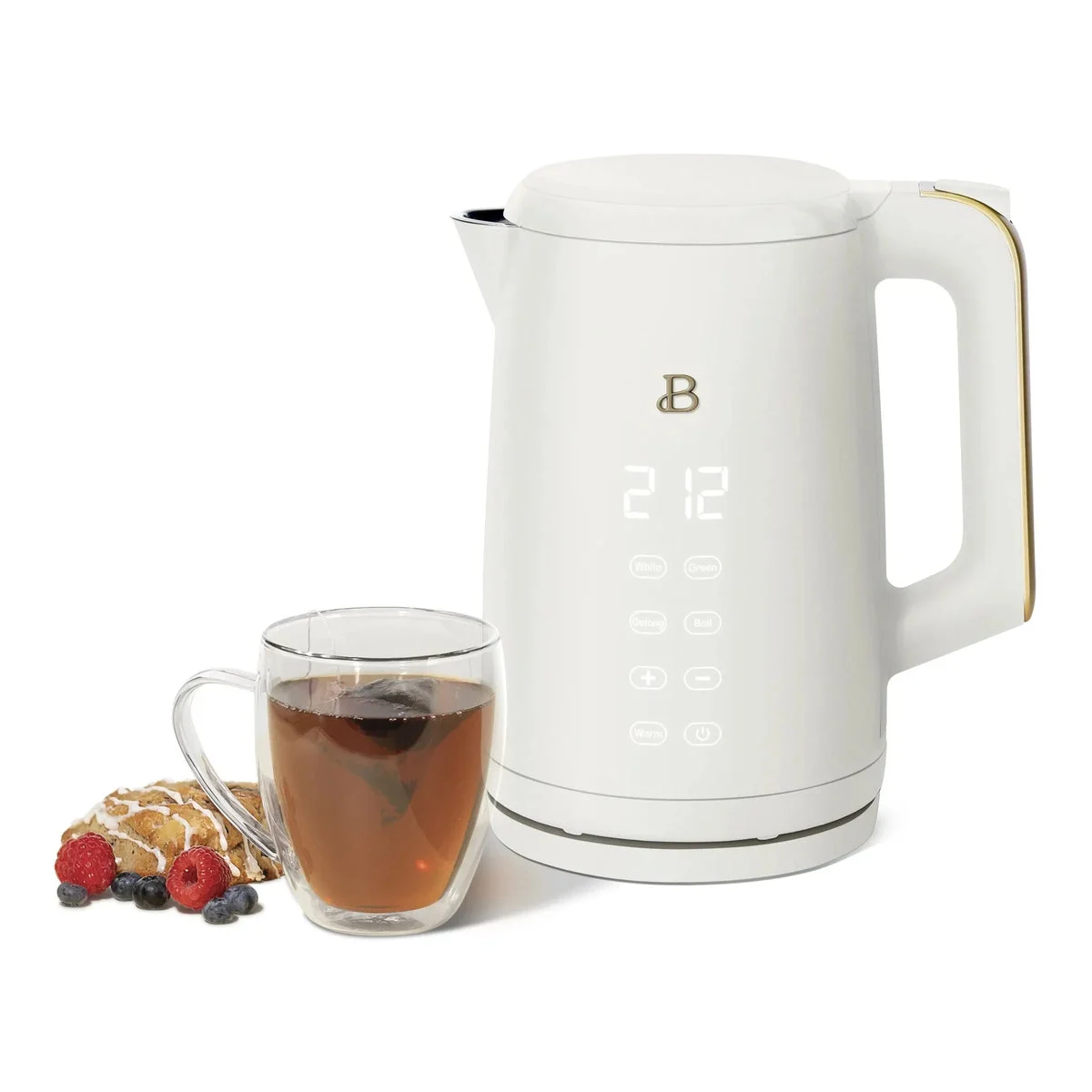 Beautiful 1.7-Liter Electric Kettle by Drew Barrymore - White Icing