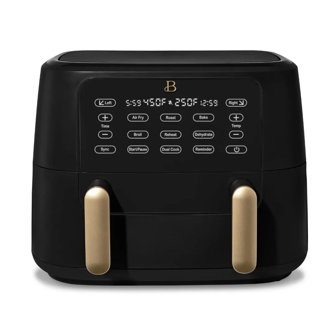 Beautiful 9 Qt TriZone Air Fryer in Black Sesame