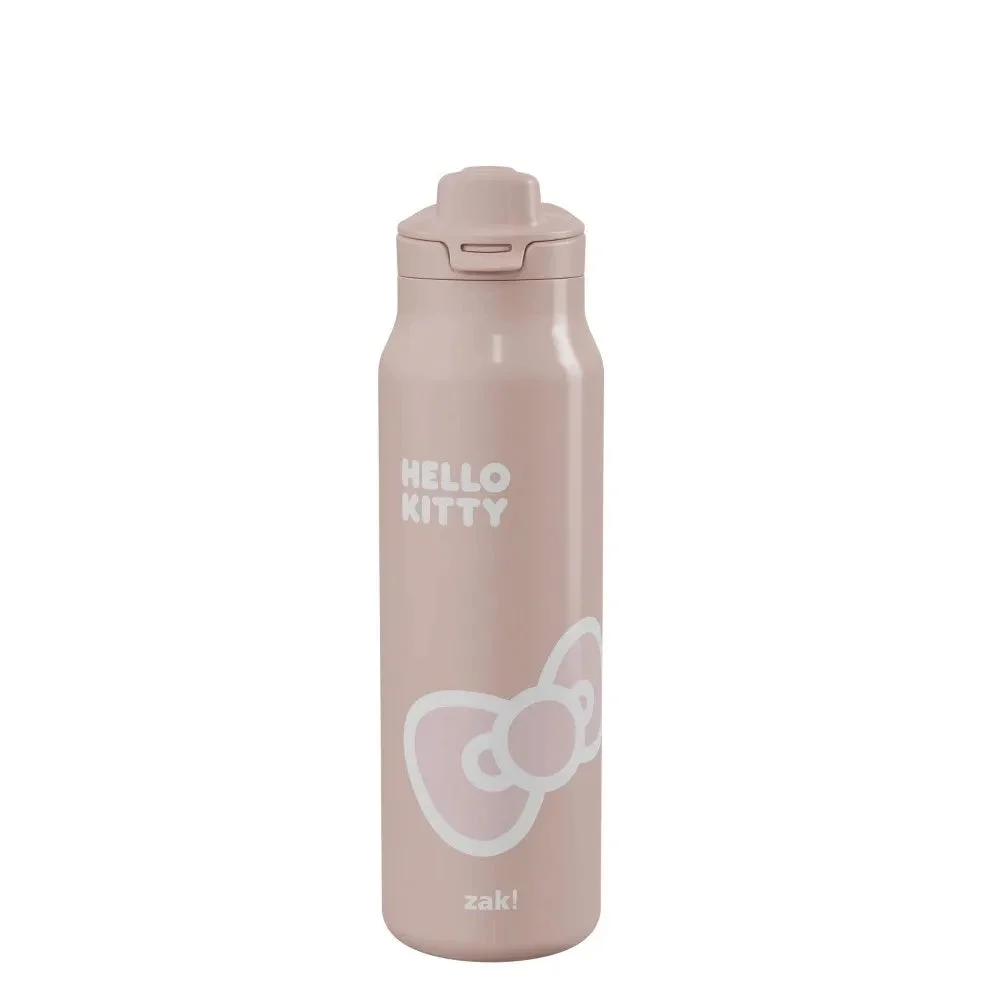 Zak Designs Hello Kitty 24oz Stainless Steel Vacuum Insulated Chug Bottle - Tan