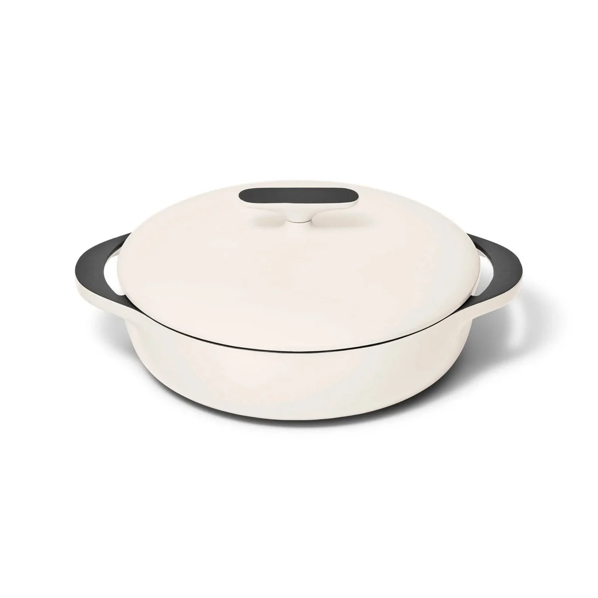 Caraway Enameled Cast Iron Braiser with Lid - Cream