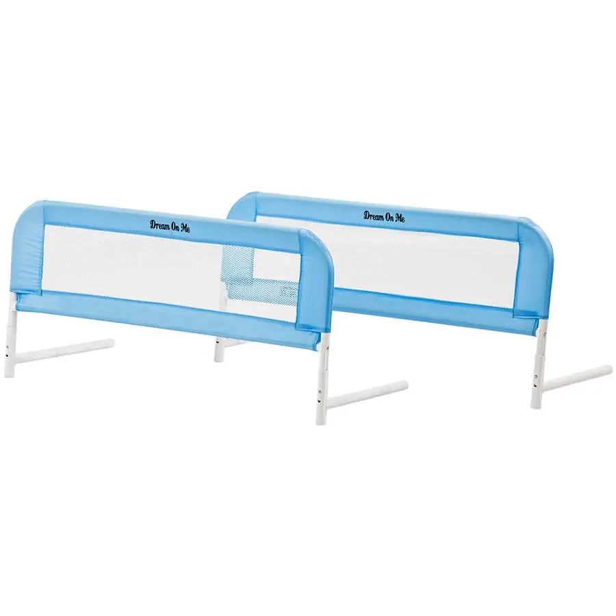 Dream On Me Lightweight Mesh Security Adjustable Bed Rail - Blue