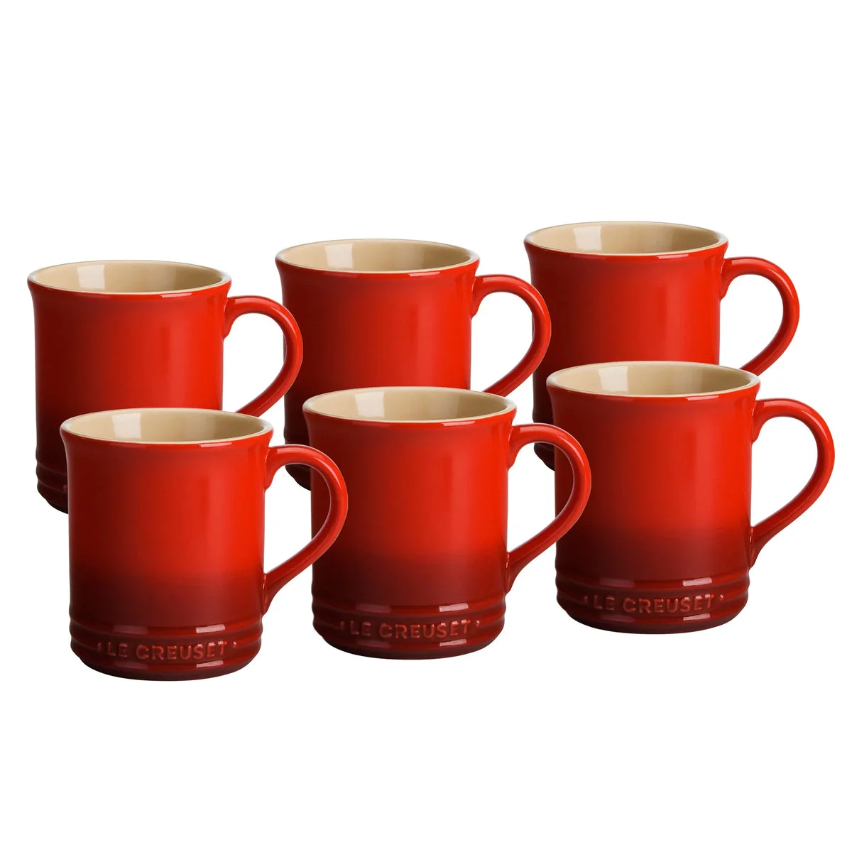 LE CREUSET Ceramic Mugs Set - 6 Piece