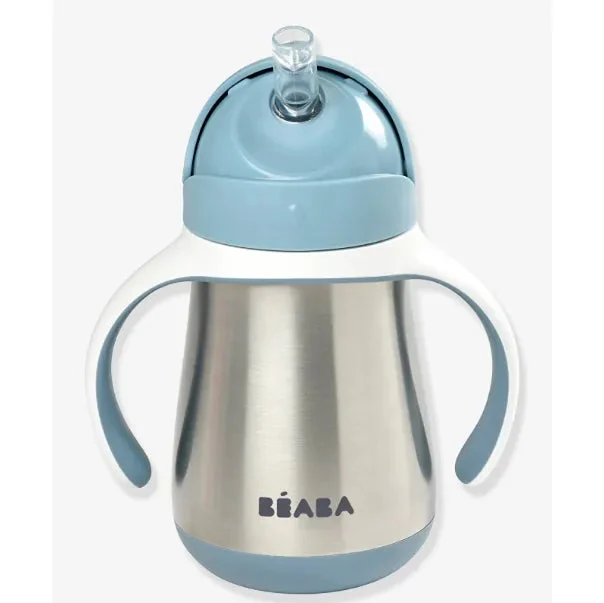 Beaba Stainless Steel Straw Cup - Blue