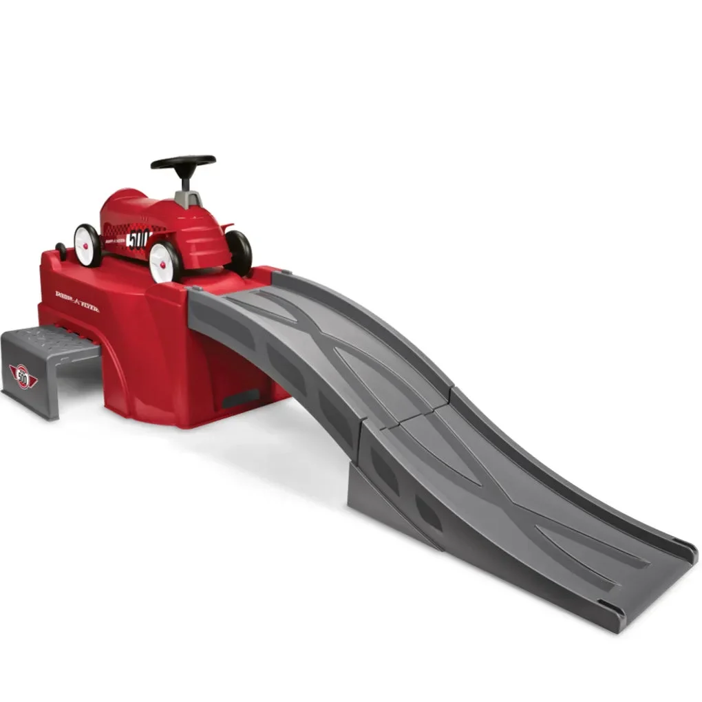 Radio Flyer Ride-On Kids Toy Sport Car with Ramp - Red