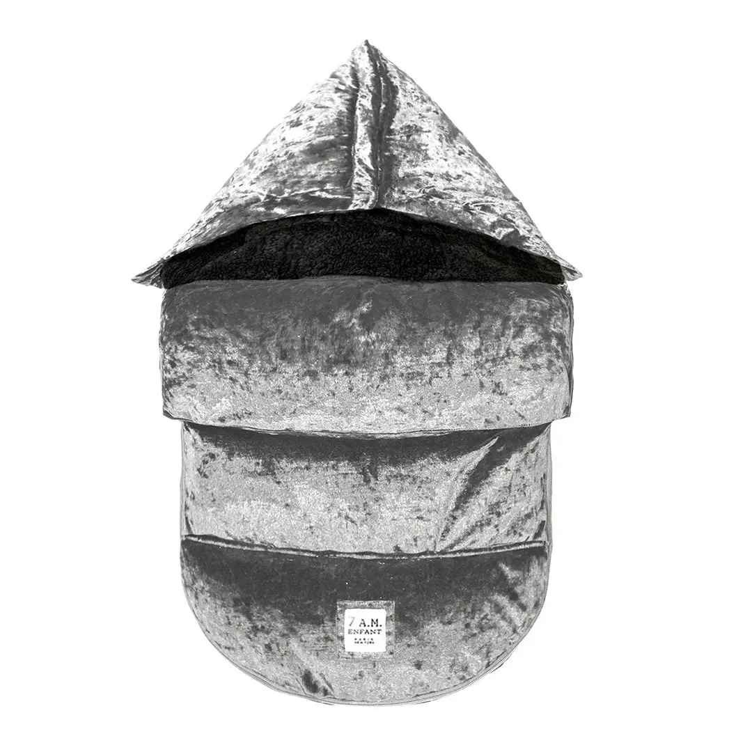 7AM Enfant Plush Infant Footmuff - Grey - S/M - 0-18m