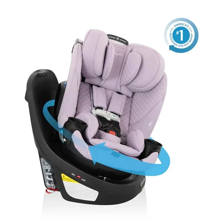 Evenflo Revolve360 Slim 2-in-1 Rotational Car Seat with Green & Gentle Fabric - Agate