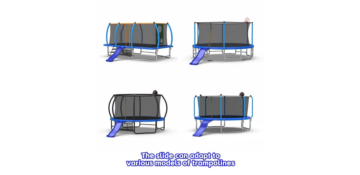Whisen Kids’ Outdoor Trampoline Slide - Blue