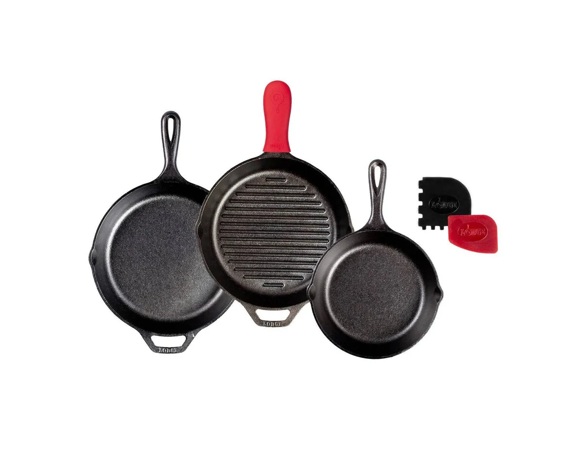 Lodge 6 piece Seasoned Cast Iron Starter Set