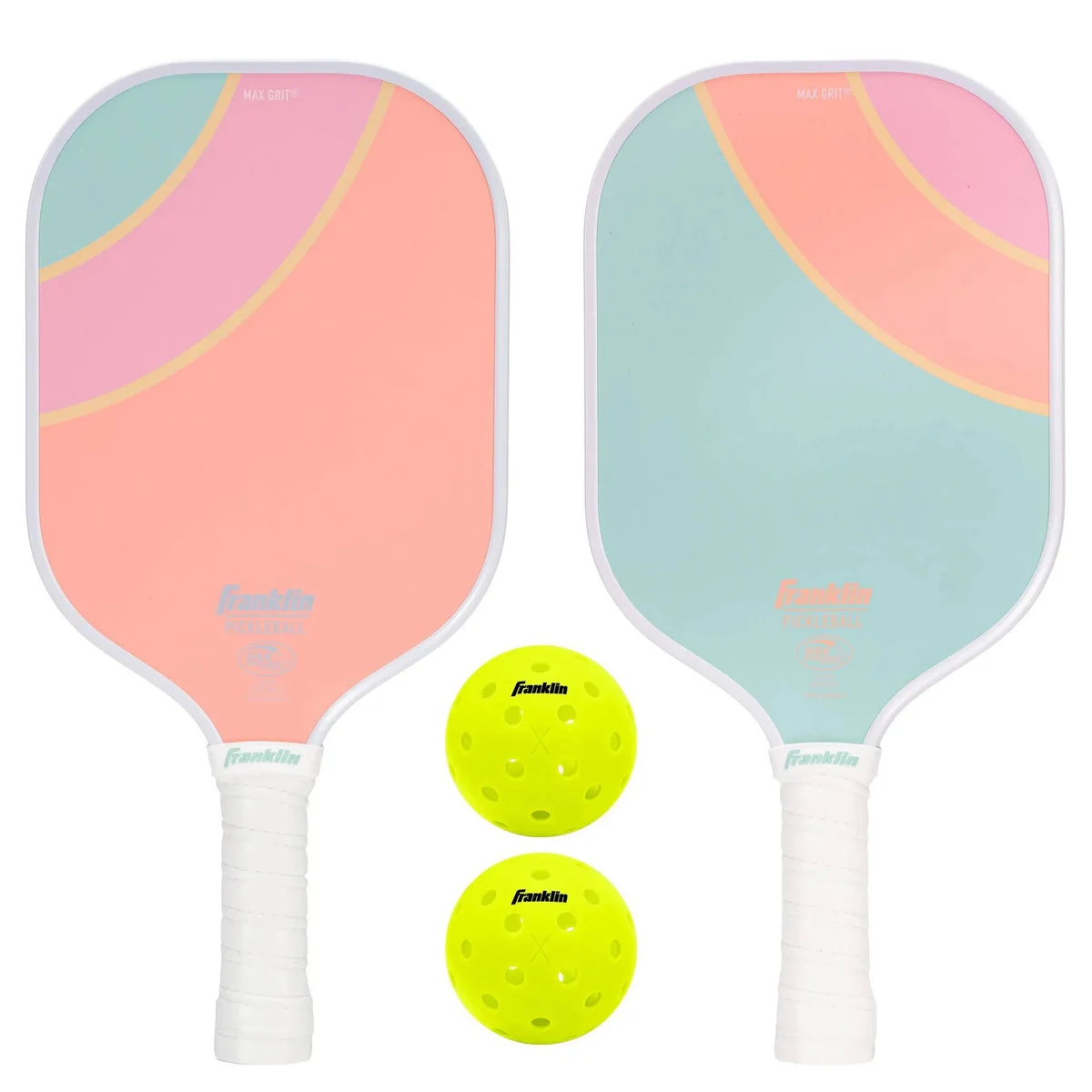 Franklin Sports 2 Player Poly Paddle Set - Yellow/Green