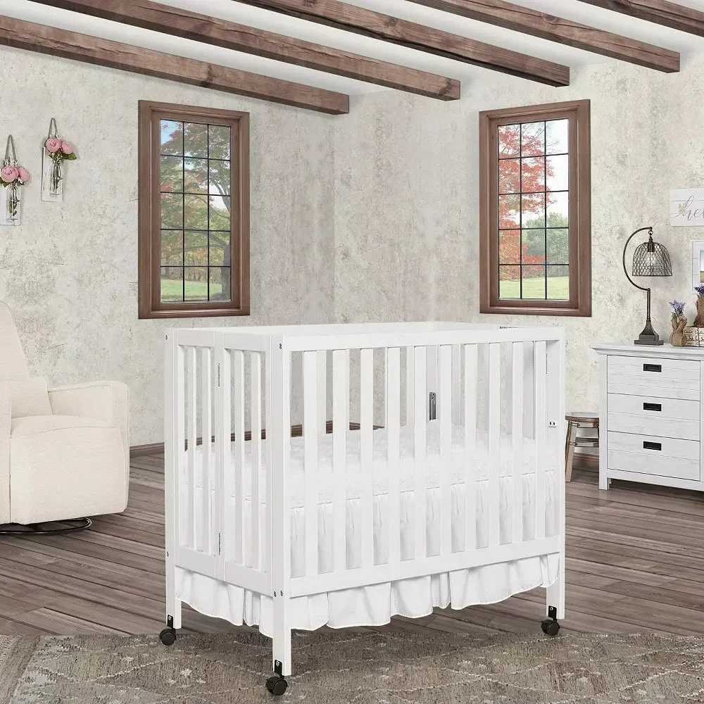 Dream On Me Jett Non-Full Size Folding Crib - White