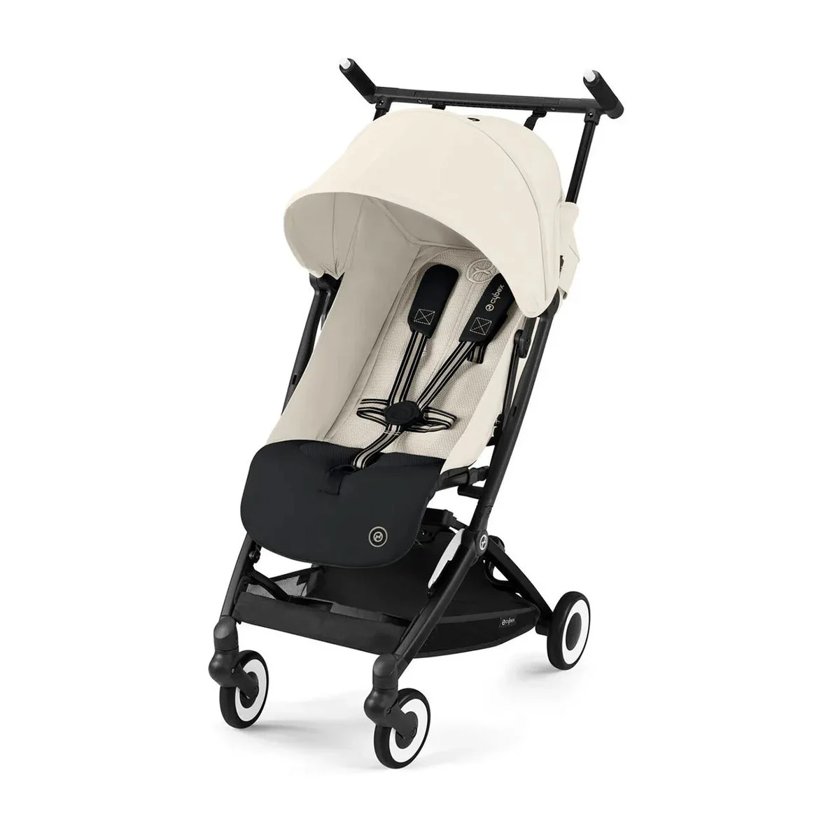 Cybex Libelle 2 Stroller - Black Frame + Canvas White Seat