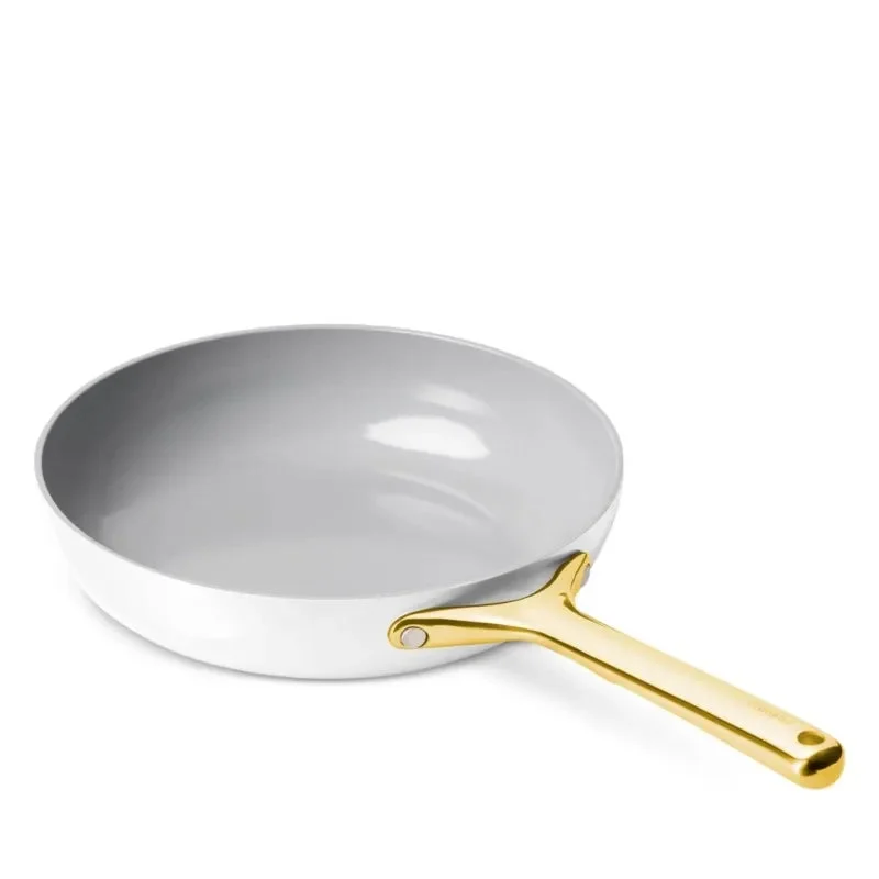 Caraway Non-Stick Ceramic Fry Pan - White/Gold