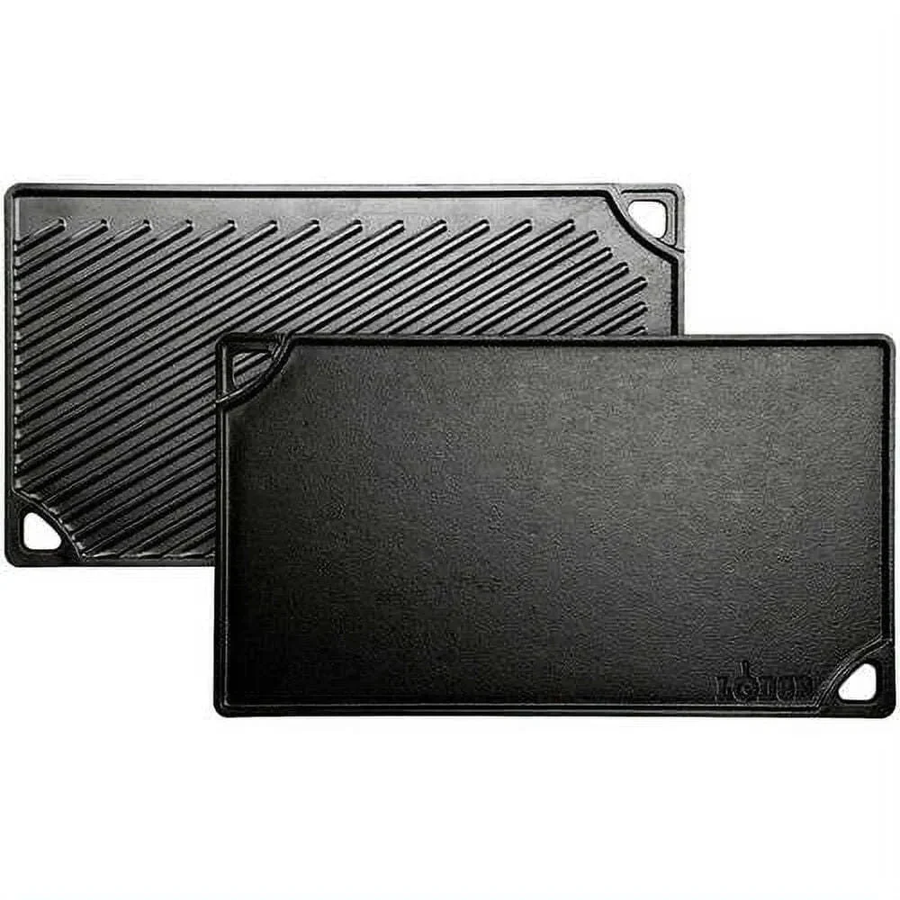 Lodge Double-Sided Cast Iron Grill/Griddle - Black